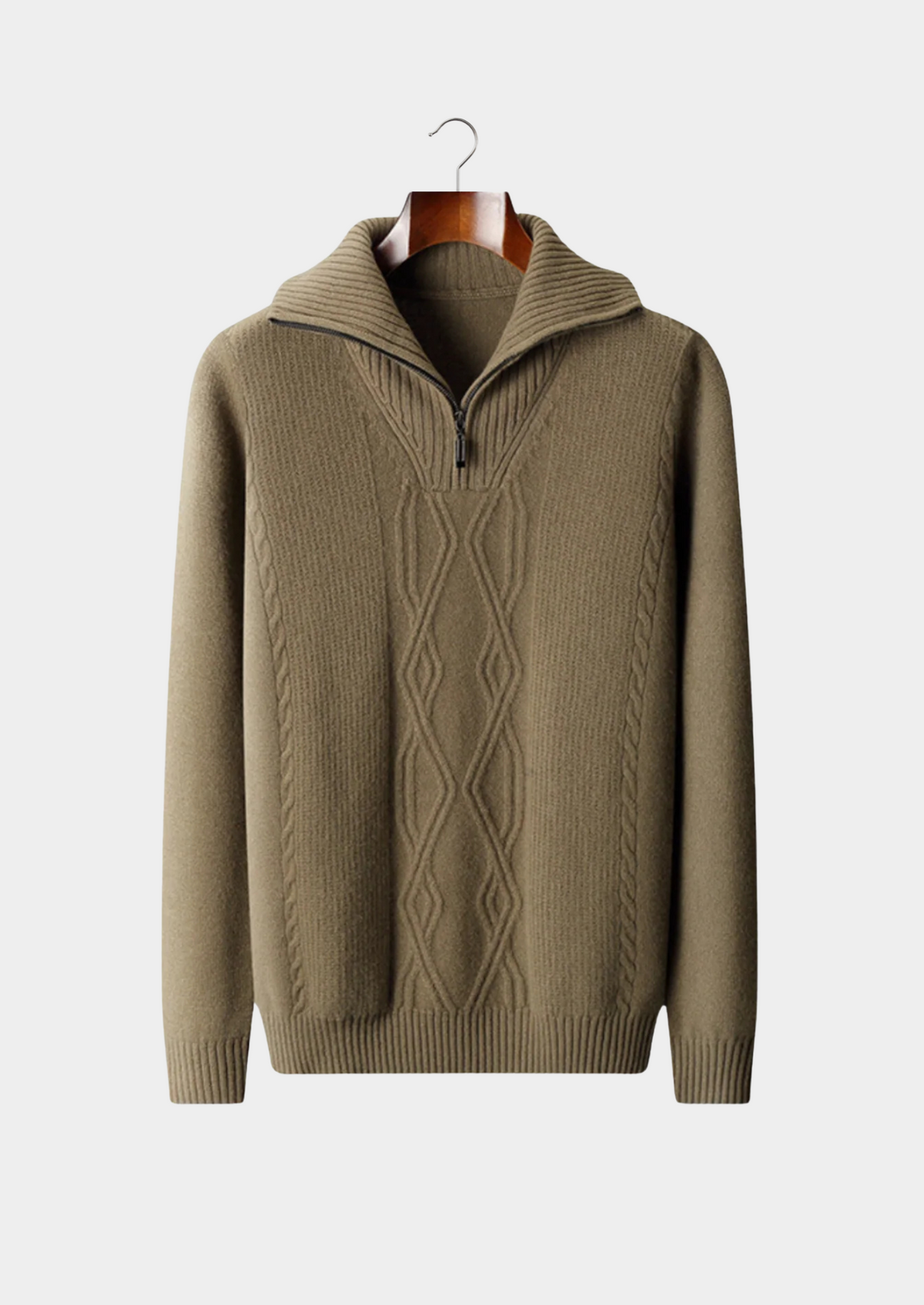 Pure Extra-Fine Merino Wool Half Zip Sweater | Apuro