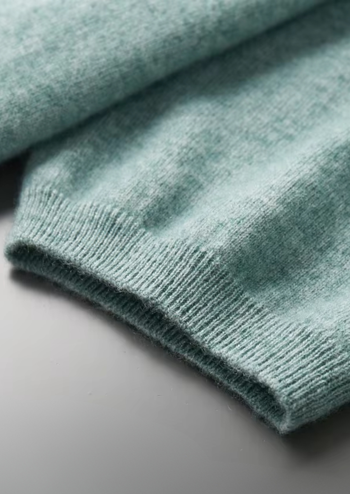 Premium Cashmere Classic Crewneck T-Shirt - Verdant Slate | Apuro