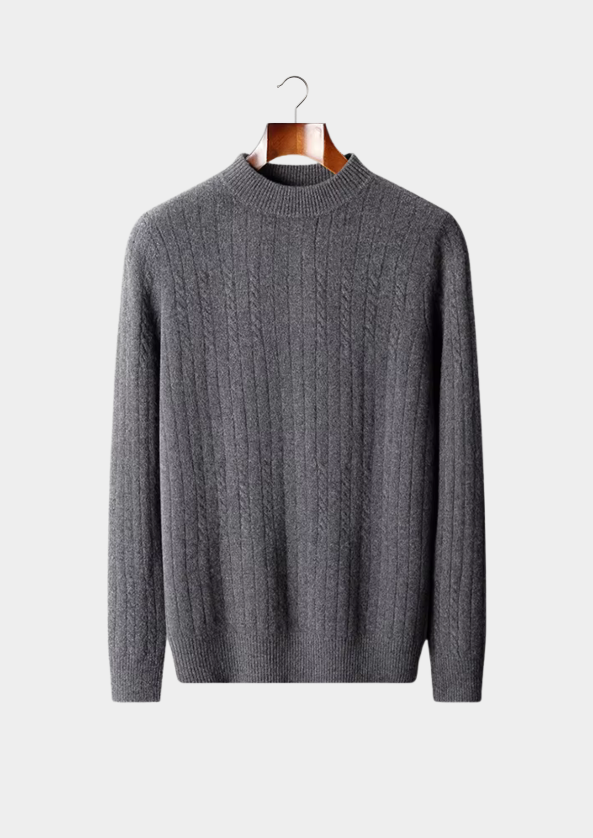 Pure Extra-Fine Merino Wool Rib Mockneck | Apuro