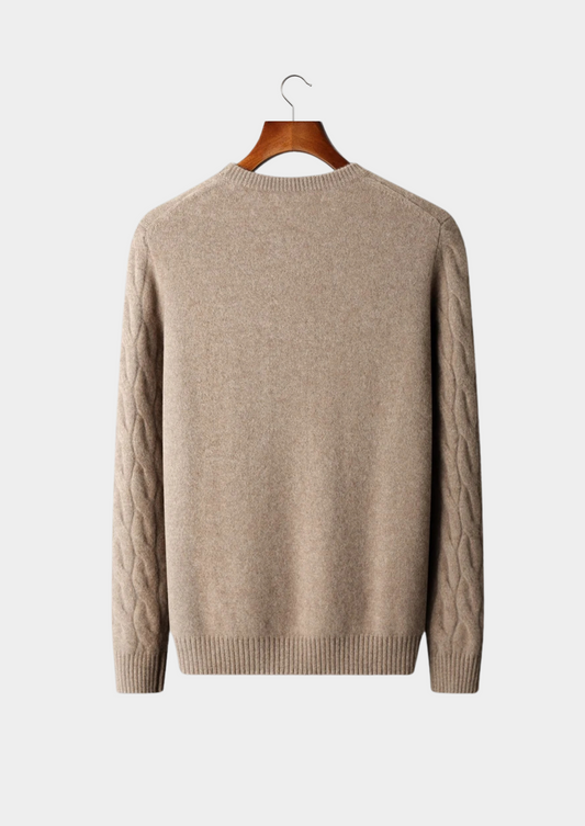 Premium Cashmere Cable Crewneck | Apuro