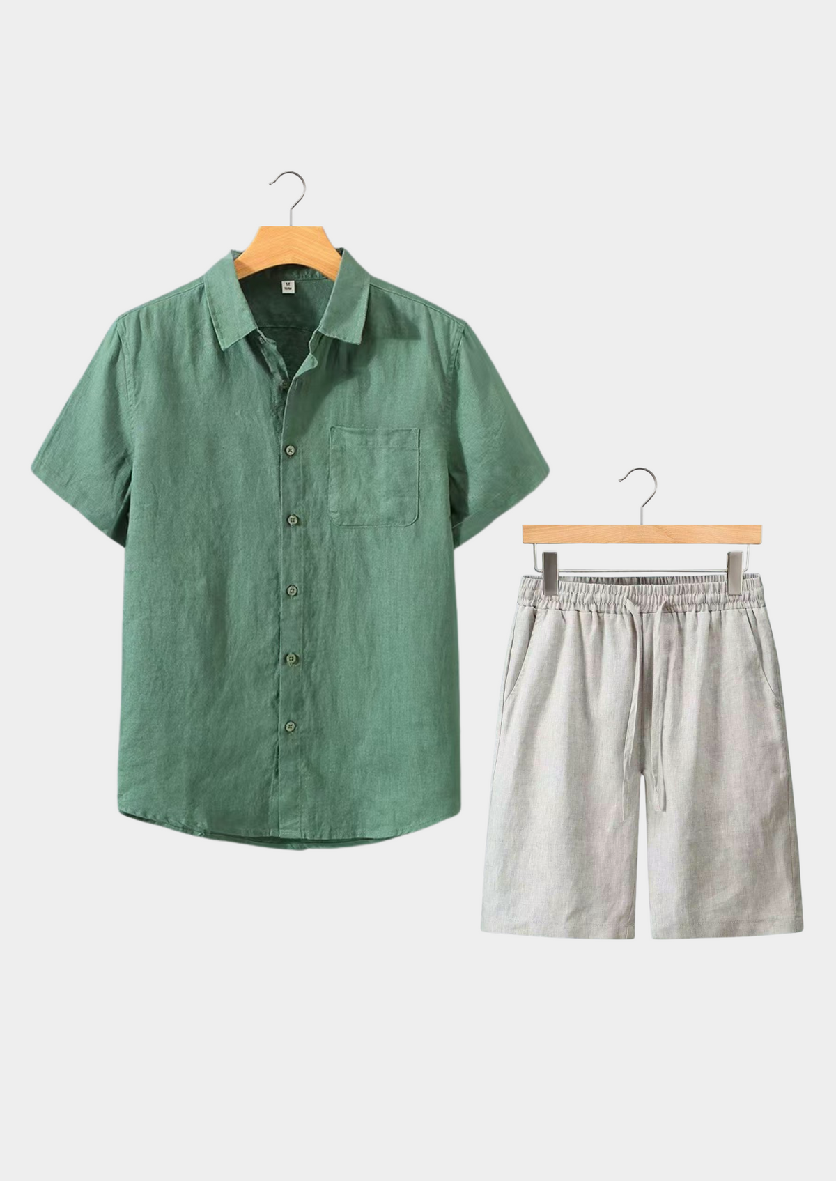 Dolcevita Shortsleeve Summer Set - Green/beige | Apuro