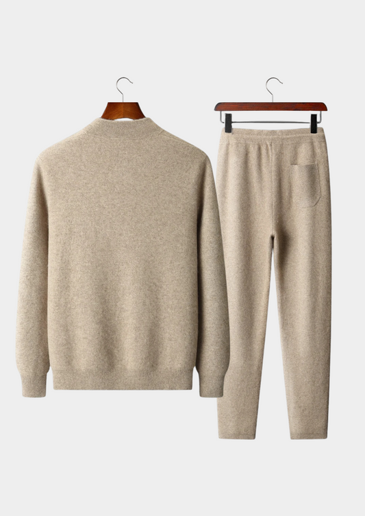 Premium Cashmere Sand Denis Leisure Set | Apuro