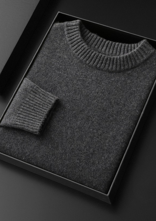 Pure Cashmere Dark Gray Essential Crewneck | Apuro
