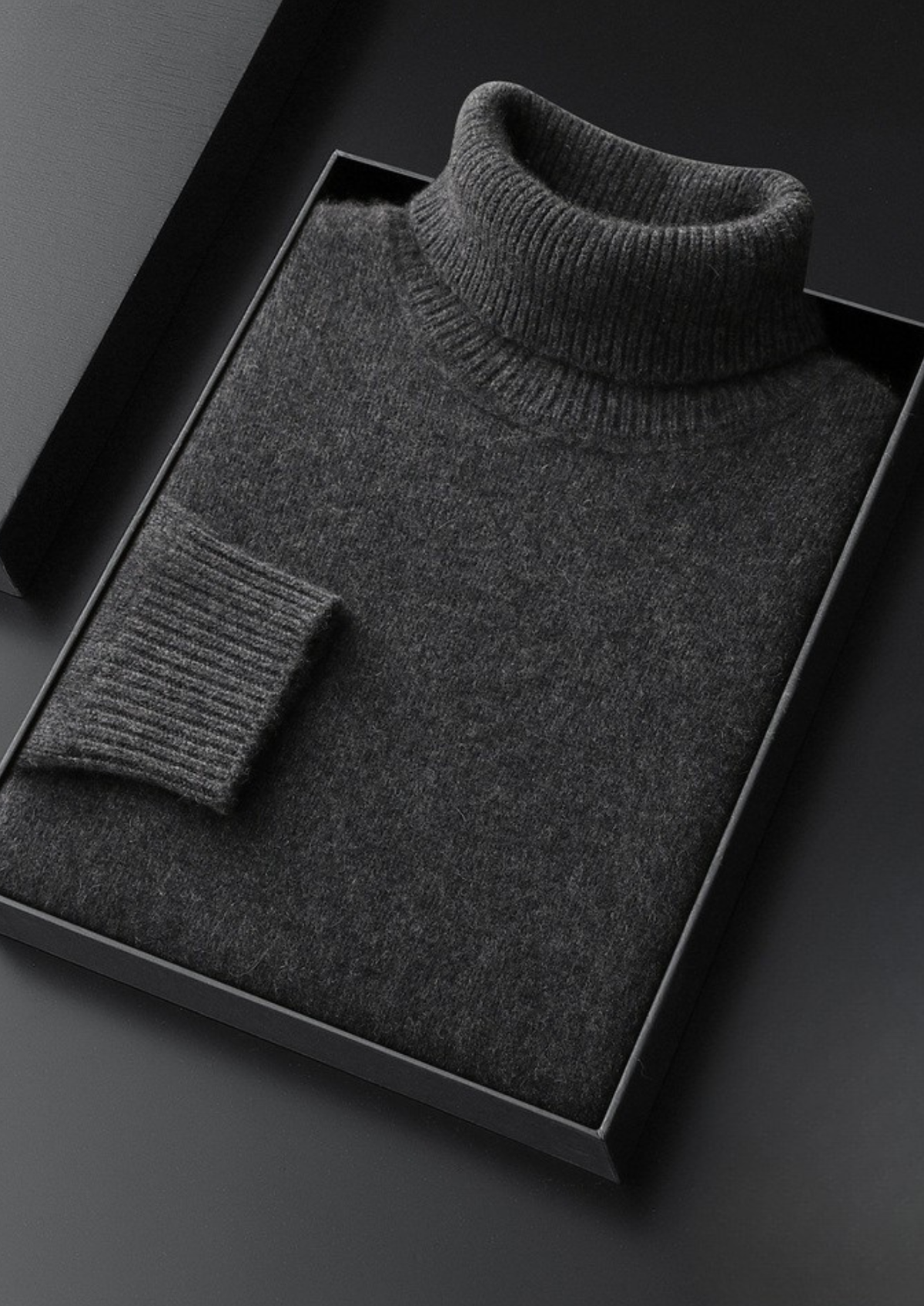 Pure Cashmere Dark Gray Essential Rollneck | Apuro