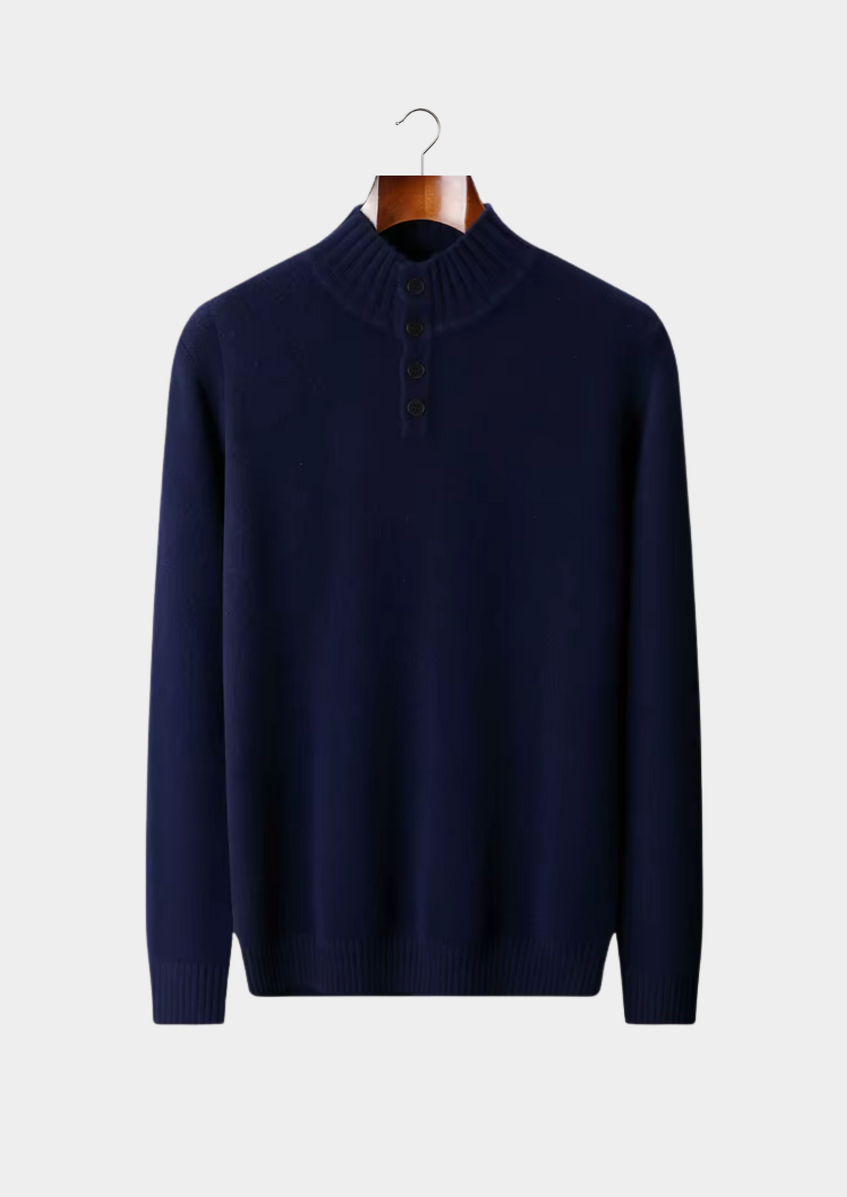 Pure Extra-Fine Merino Wool Classic Button Sweater | Apuro