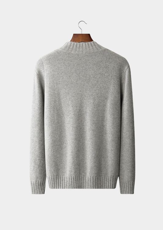 Pure Cashmere Mockneck Sweater | Apuro