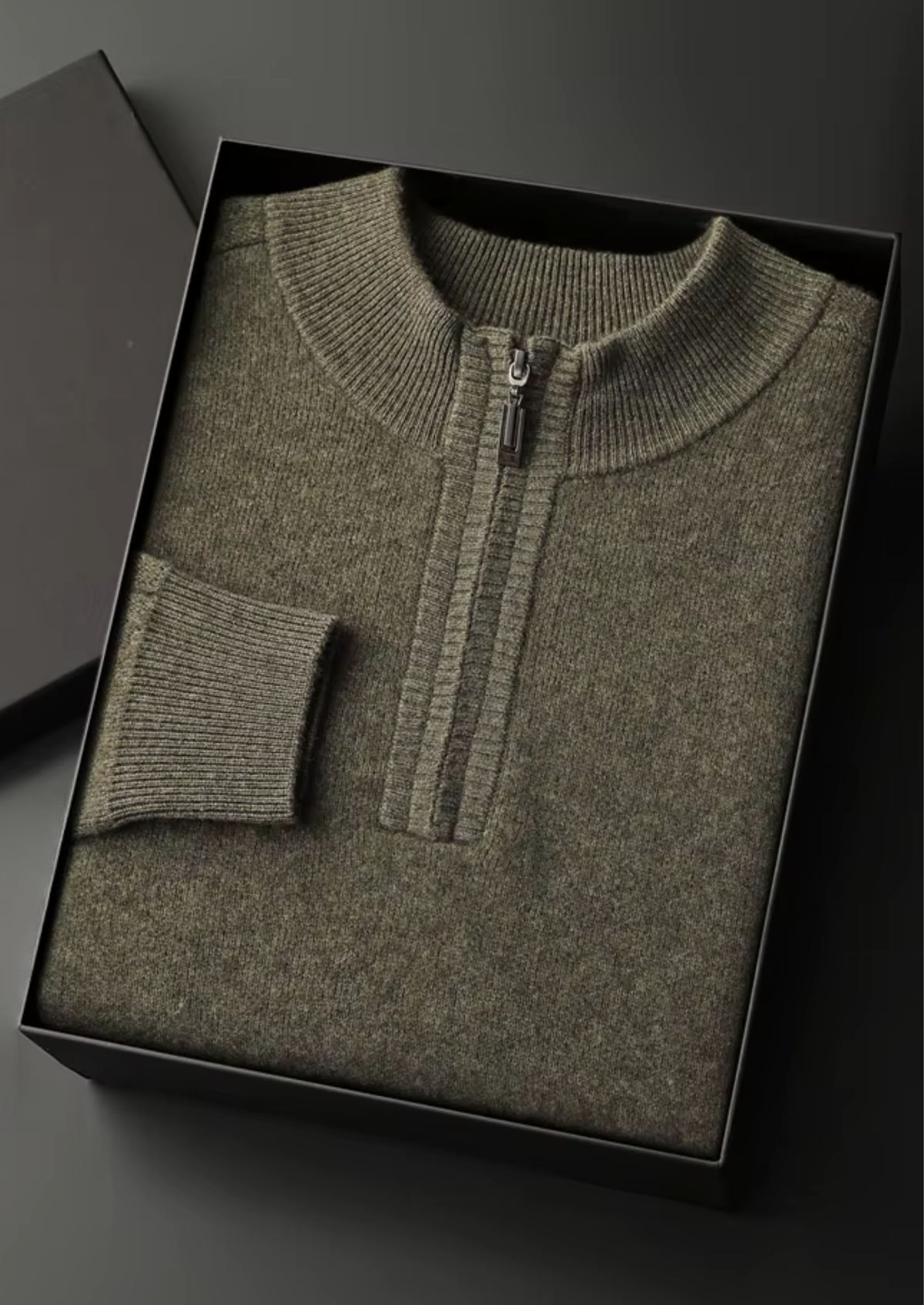 Premium Cashmere Essential Half-Zip Sweater | Apuro