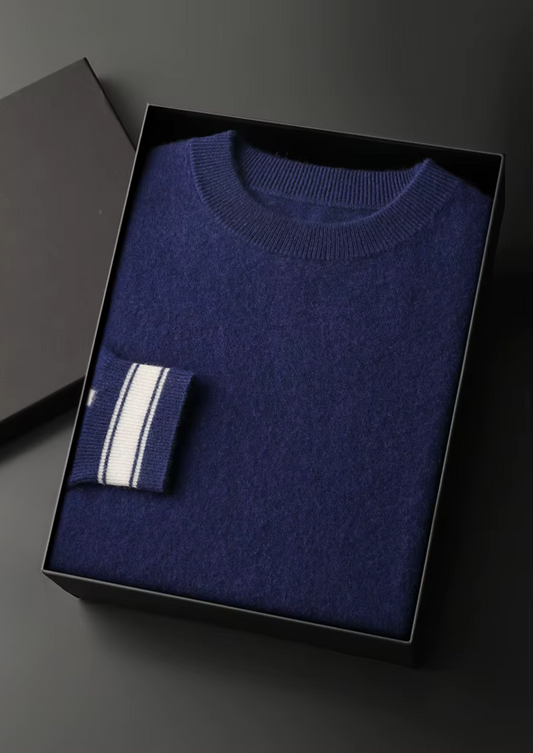 Premium Cashmere Navy Blue Vienna Leisure Set | Apuro
