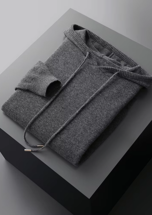 Pure Extra-Fine Merino Wool Dark Gray Savro Set | Apuro