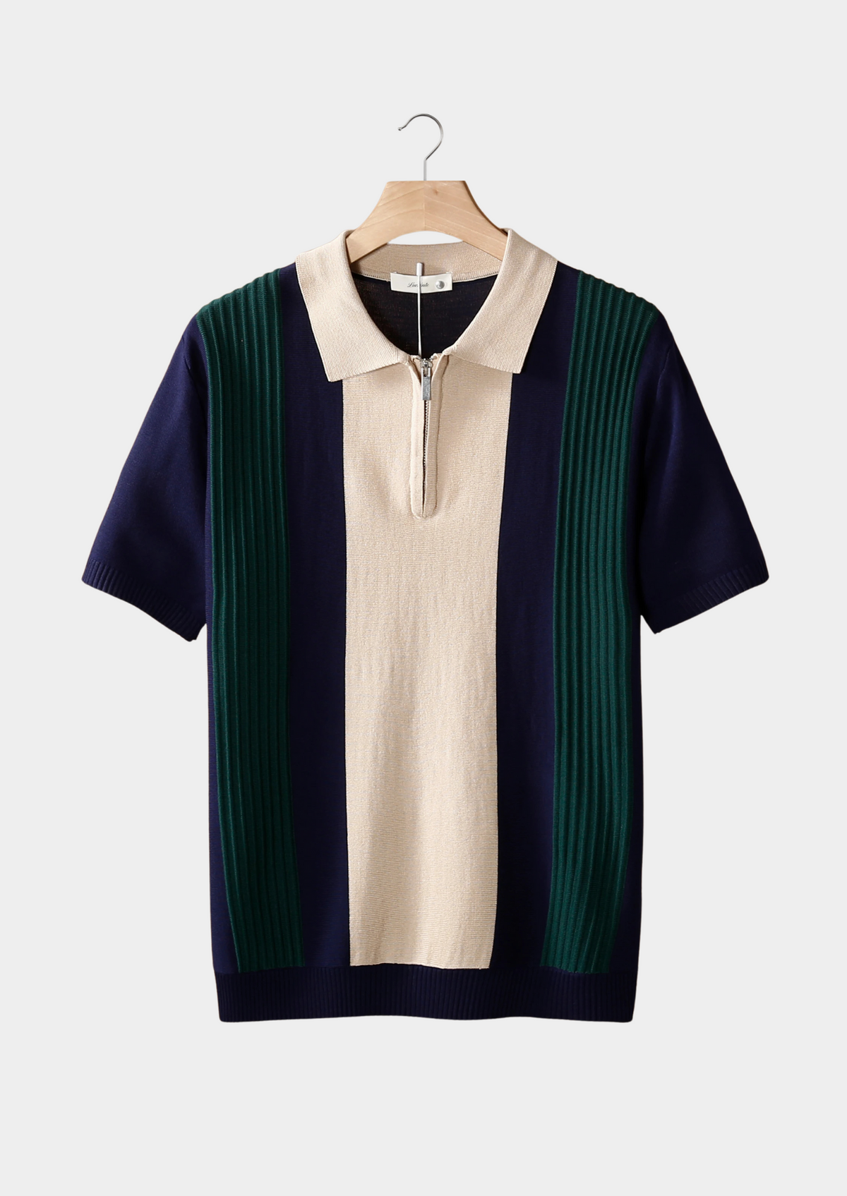 Navy Resort Zipper Polo | Apuro