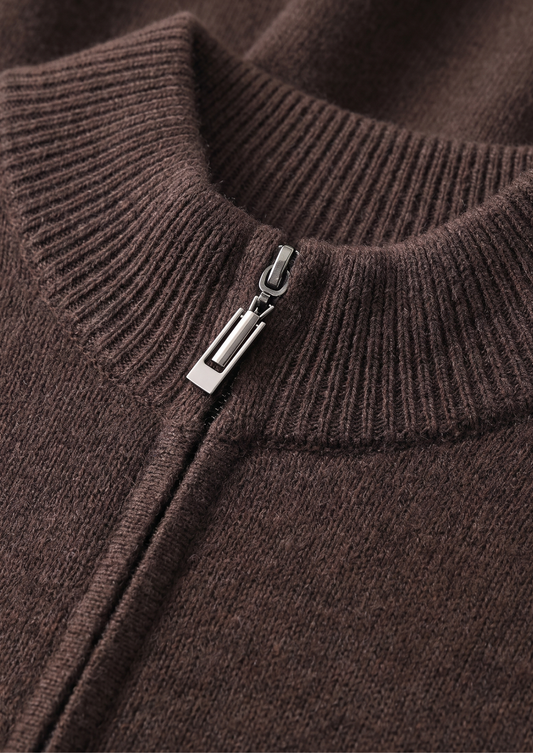 Pure Extra-Fine Merino Wool Dark Brown Luzzo Set | Apuro