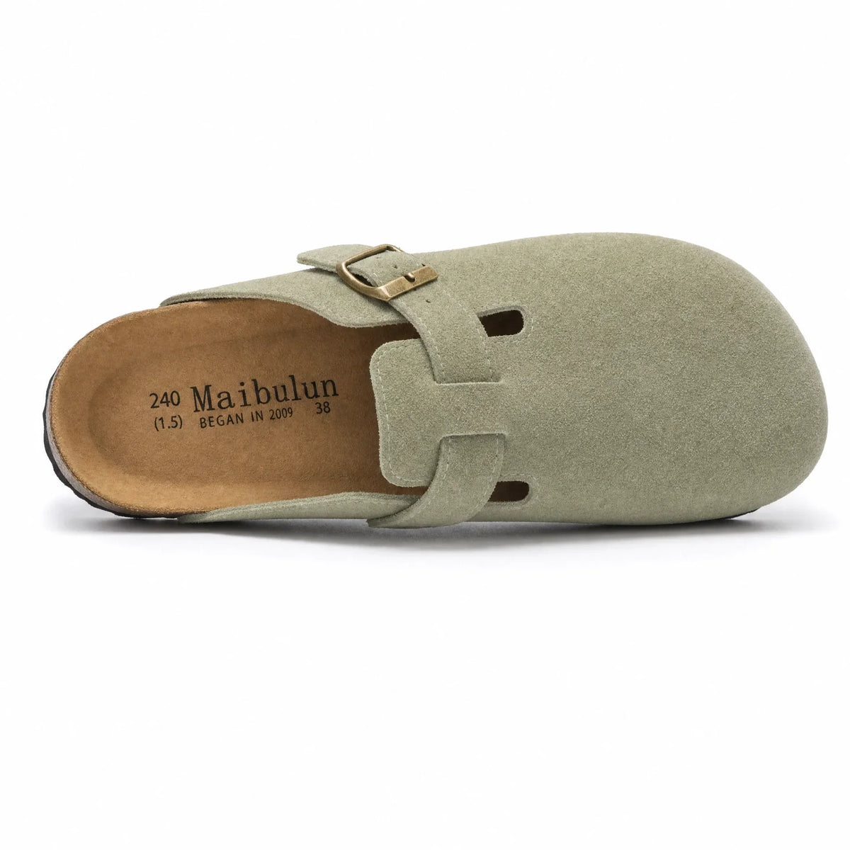 Apuro Suede Boston Clogs - Matcha Green