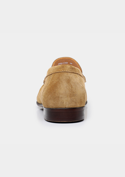 Caramel Classic Penny Suede Loafers | Apuro