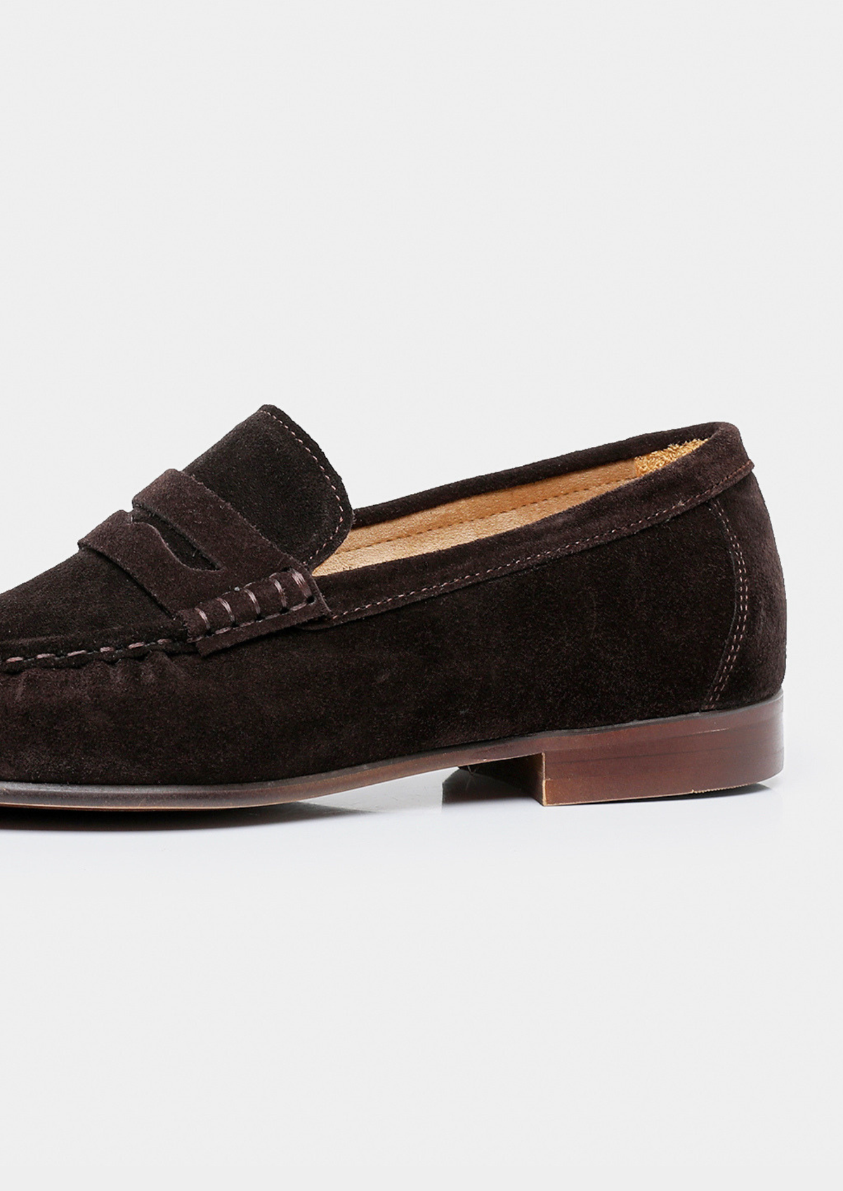 Coffee Classic Penny Suede Loafers | Apuro