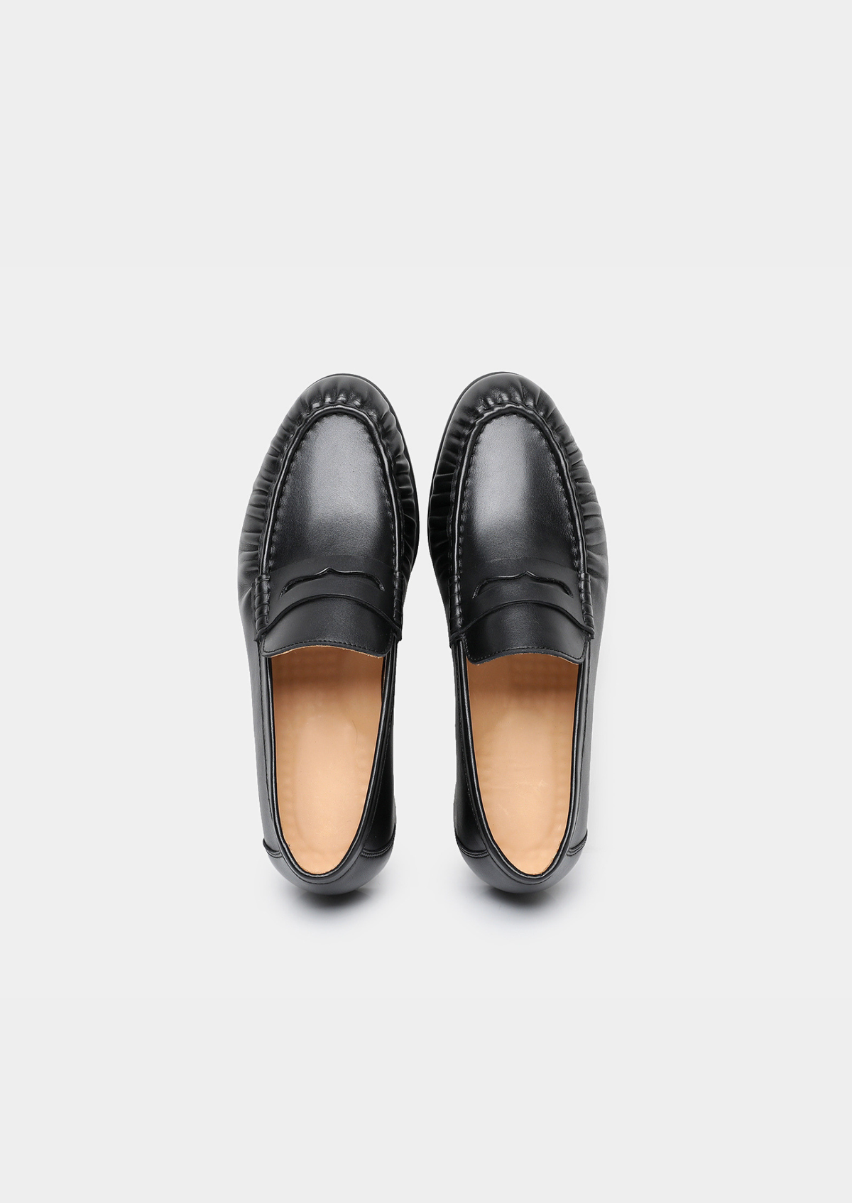 Black Classic Penny Leather Loafers | Apuro