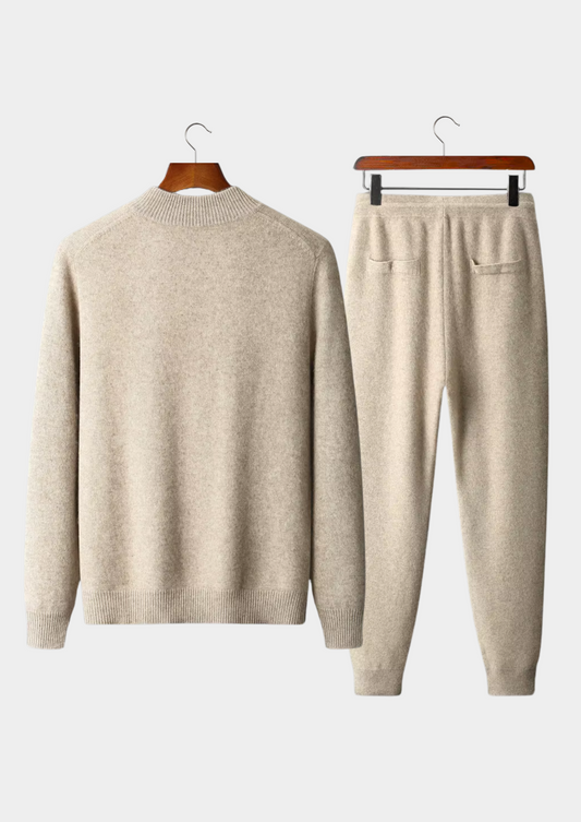 Pure Extra-Fine Merino Wool Sand Luzzo Set | Apuro
