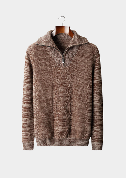 Pure Extra-Fine Merino Wool Half Zip Sweater | Apuro