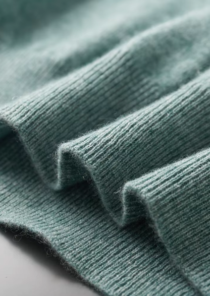 Premium Cashmere Classic Crewneck T-Shirt - Verdant Slate | Apuro