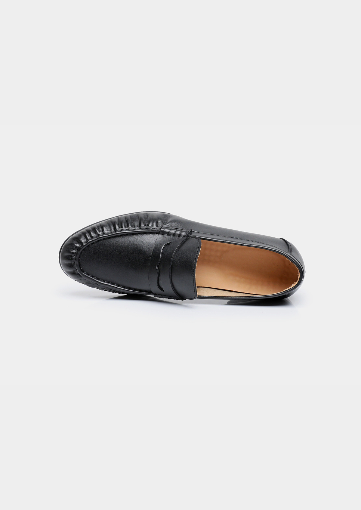 Black Classic Penny Leather Loafers | Apuro
