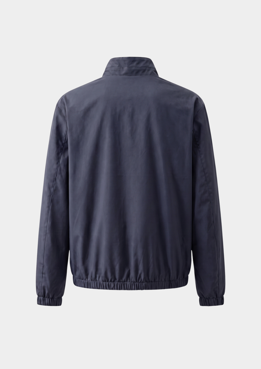 Navy Blue Technical Windbreaker Jacket | Apuro