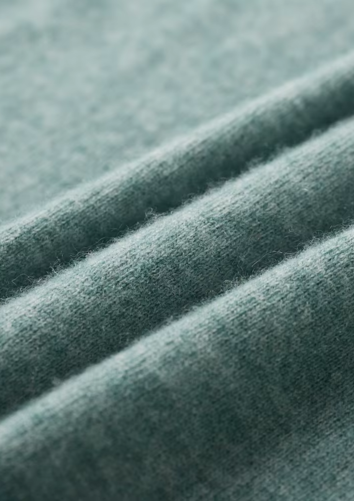 Premium Cashmere Classic Crewneck T-Shirt - Verdant Slate | Apuro