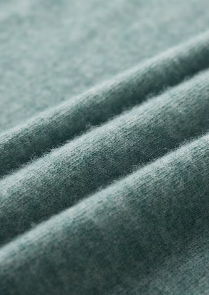 Premium Cashmere Classic Crewneck T-Shirt - Verdant Slate | Apuro