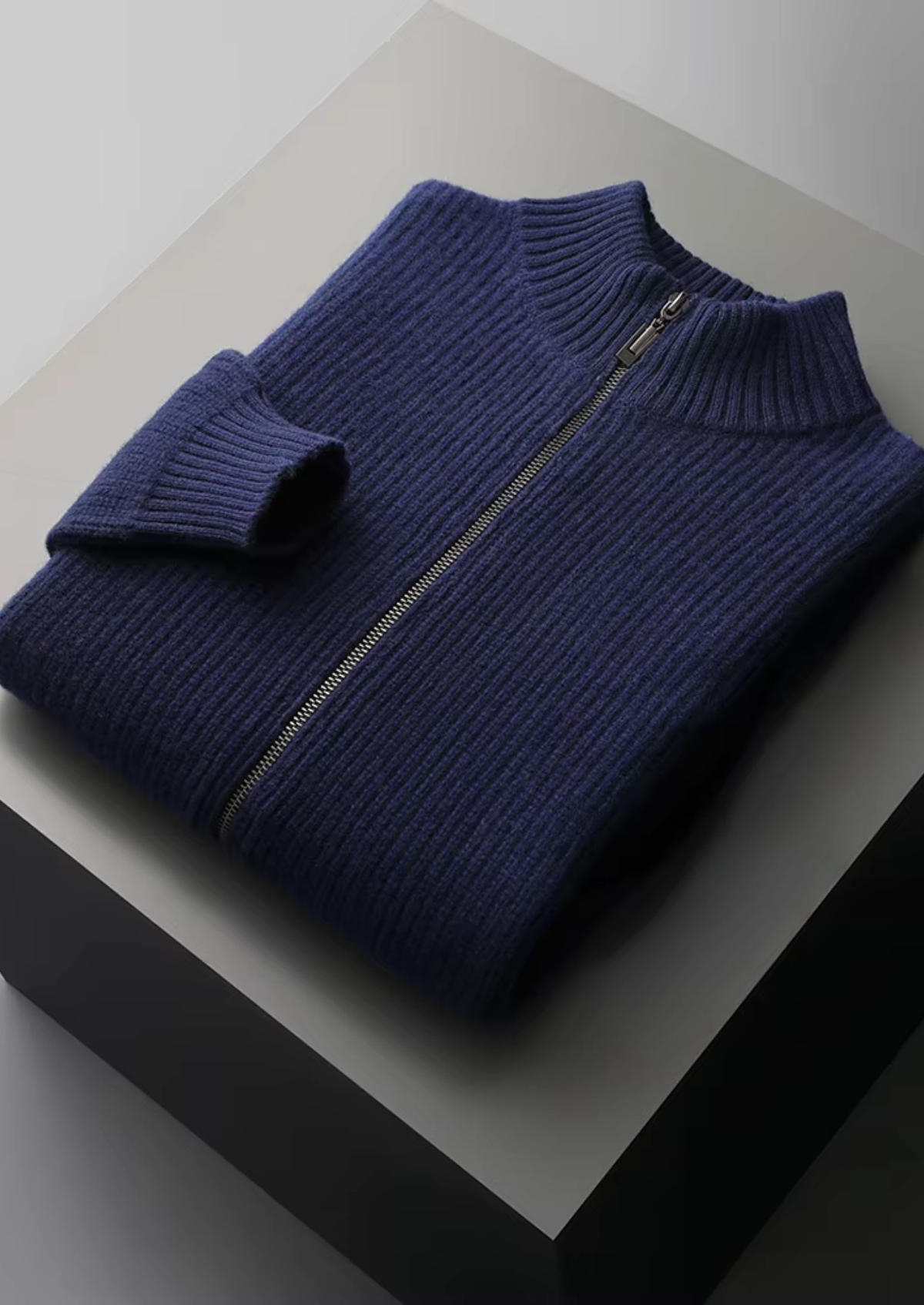 Pure Extra-Fine Merino Wool Ribbed Cardigan | Apuro