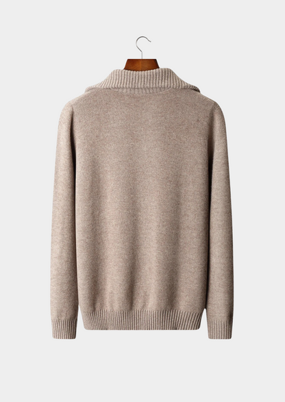 Pure Extra-Fine Merino Wool Half Zip Sweater | Apuro