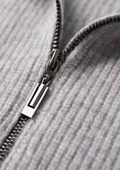 Pure Extra-Fine Merino Wool Ribbed Cardigan | Apuro