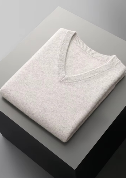 Pure Extra-Fine Merino Wool V-Neck Vest | Apuro