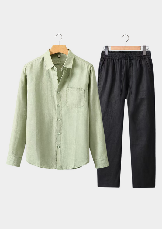 Dolcevita Longsleeve Summer Set - Mint Green/black | Apuro