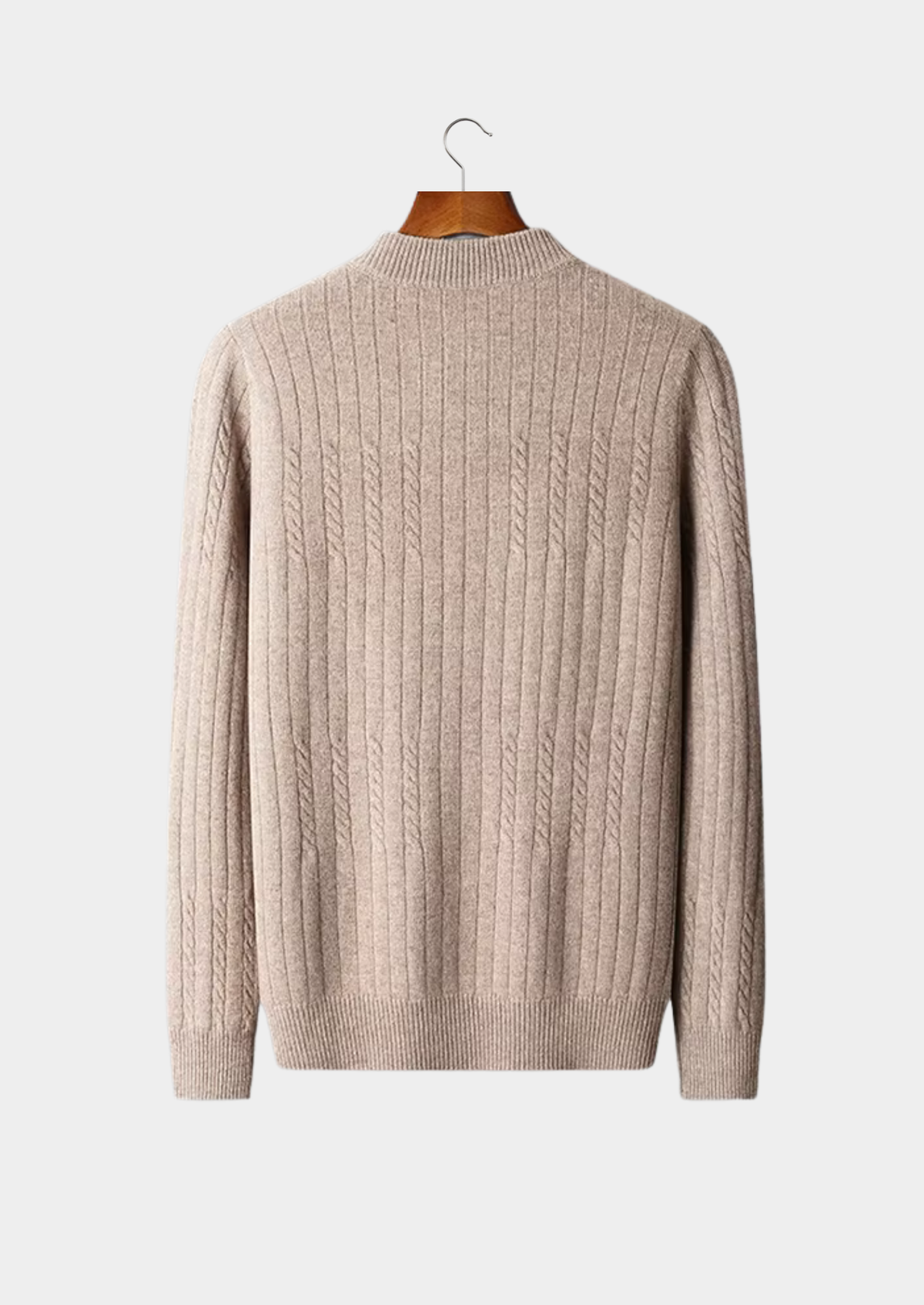 Pure Extra-Fine Merino Wool Rib Mockneck | Apuro
