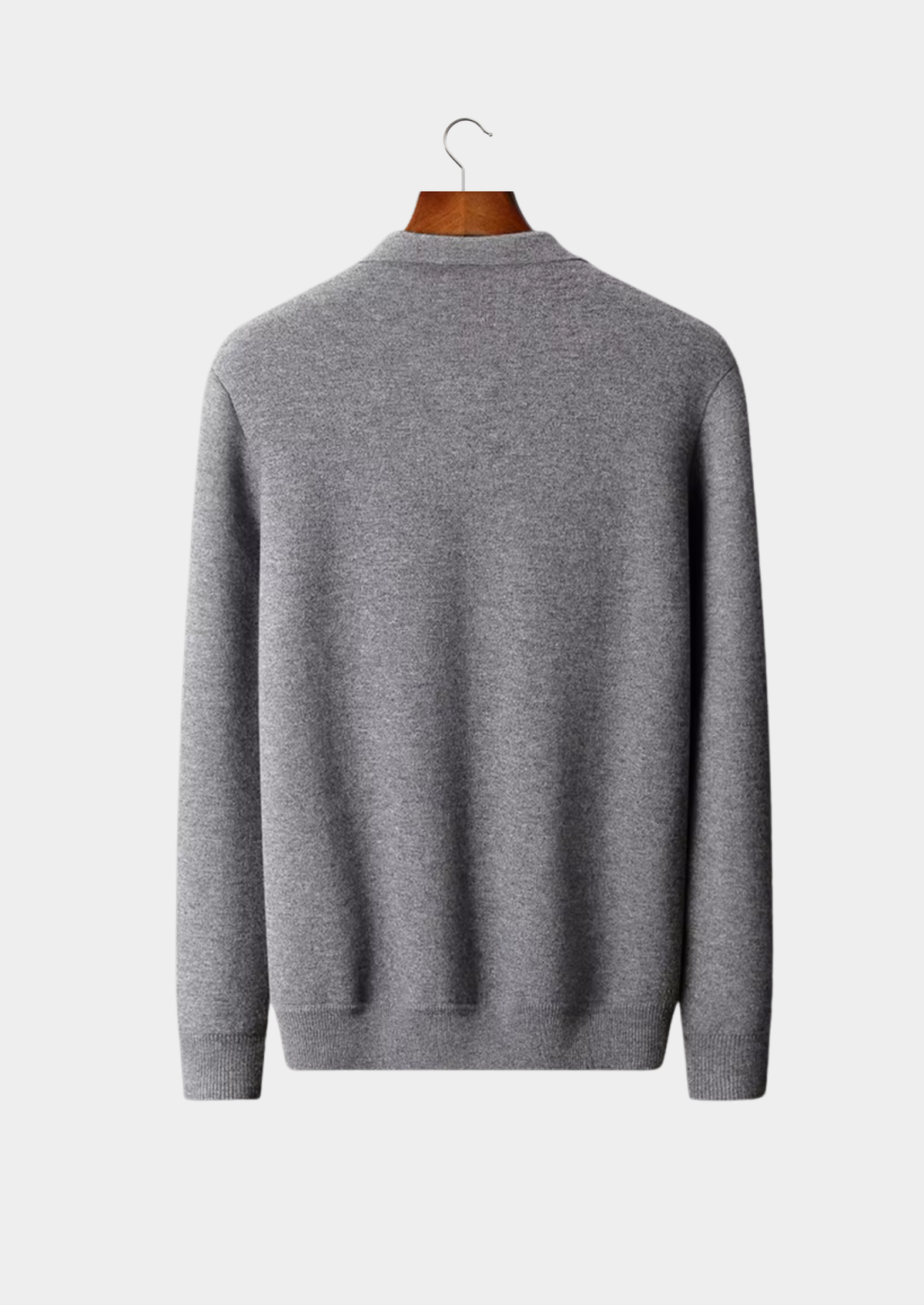 Pure Extra-Fine Merino Wool Polo Zip Cardigan | Apuro