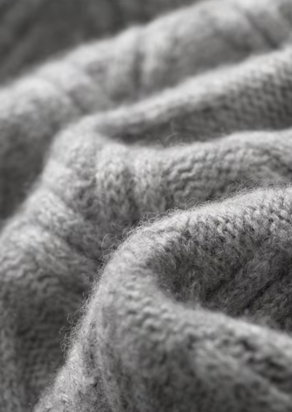 Pure Extra-Fine Merino Wool Herringbone Crewneck | Apuro