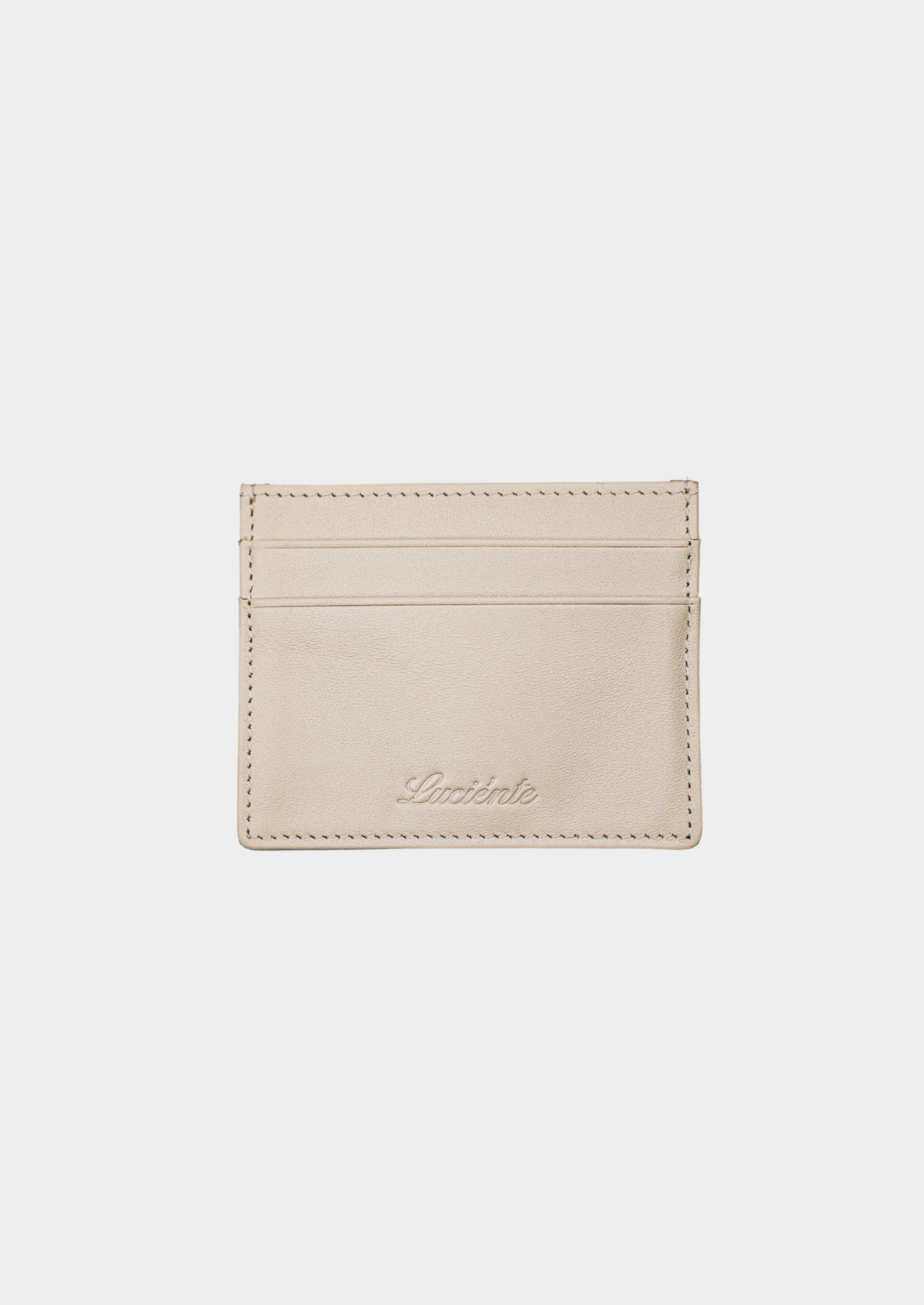Essential Calfskin Leather Cardholder - Taupe | Apuro