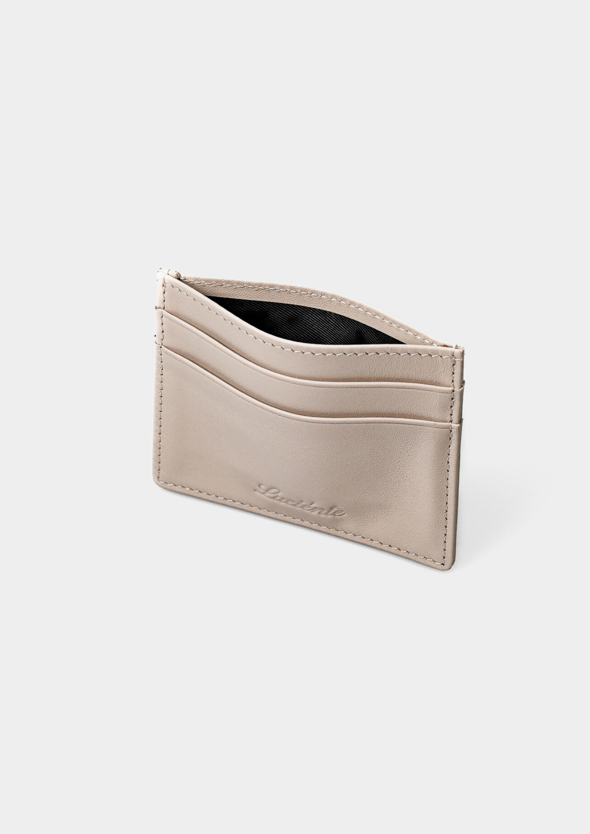 Essential Calfskin Leather Cardholder - Taupe | Apuro