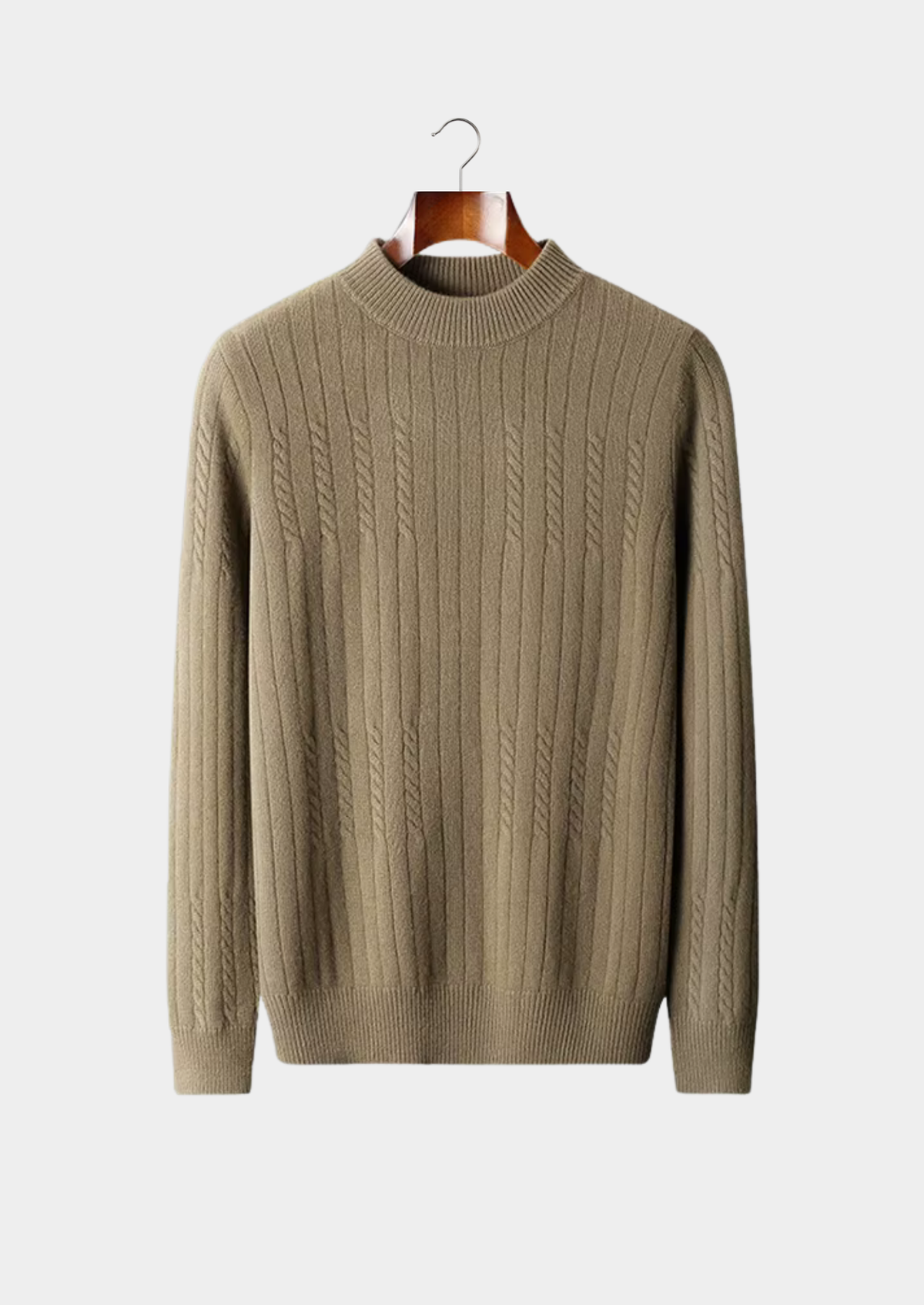 Pure Extra-Fine Merino Wool Rib Mockneck | Apuro