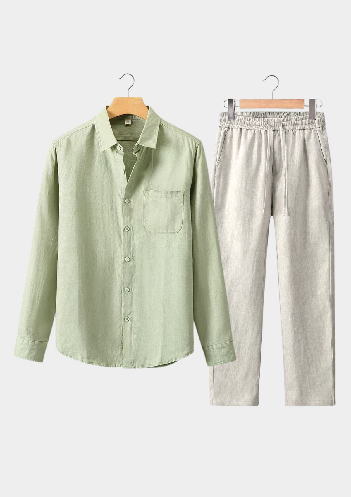 Dolcevita Longsleeve Summer Set - Mint Green/beige | Apuro