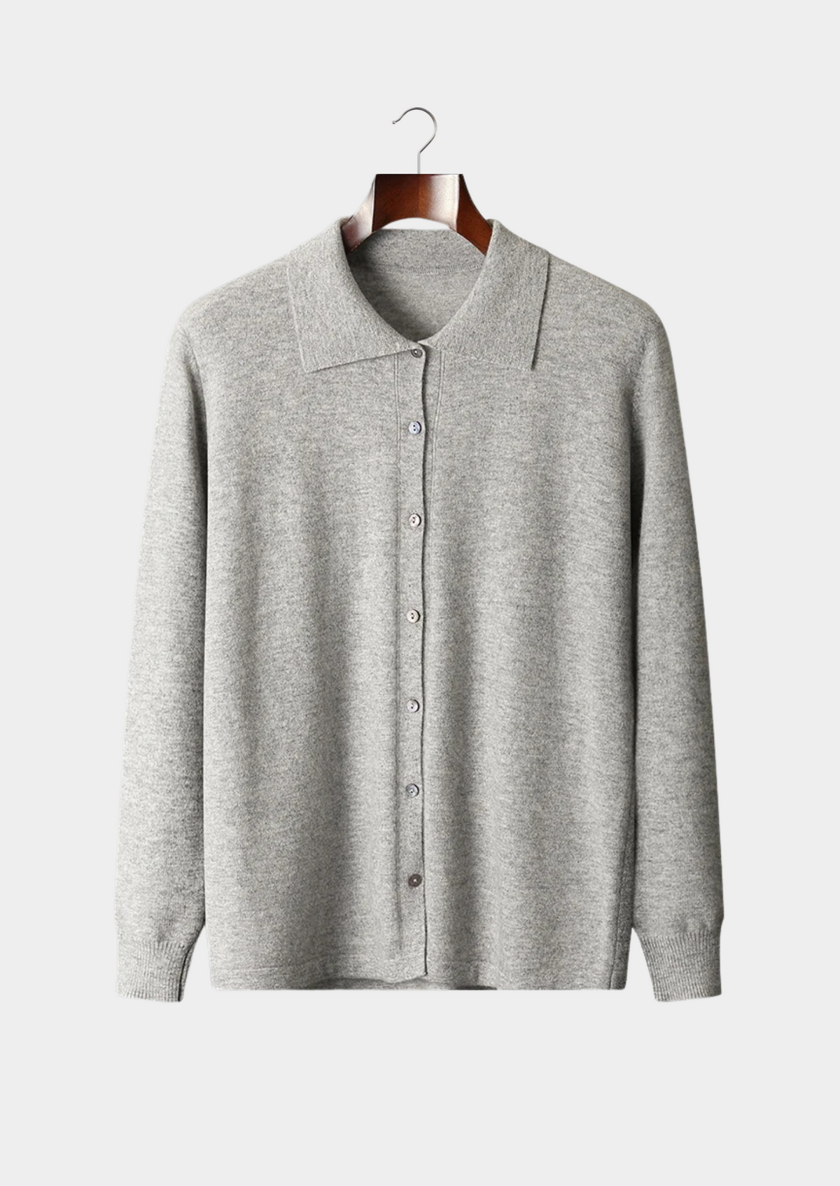 Pure Extra-Fine Merino Wool Polo Cardigan | Apuro