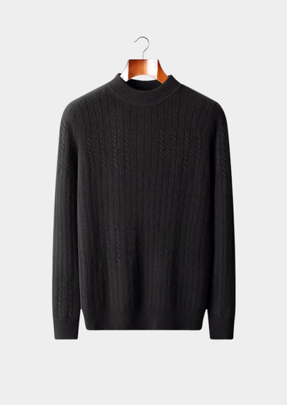 Pure Extra-Fine Merino Wool Rib Mockneck | Apuro