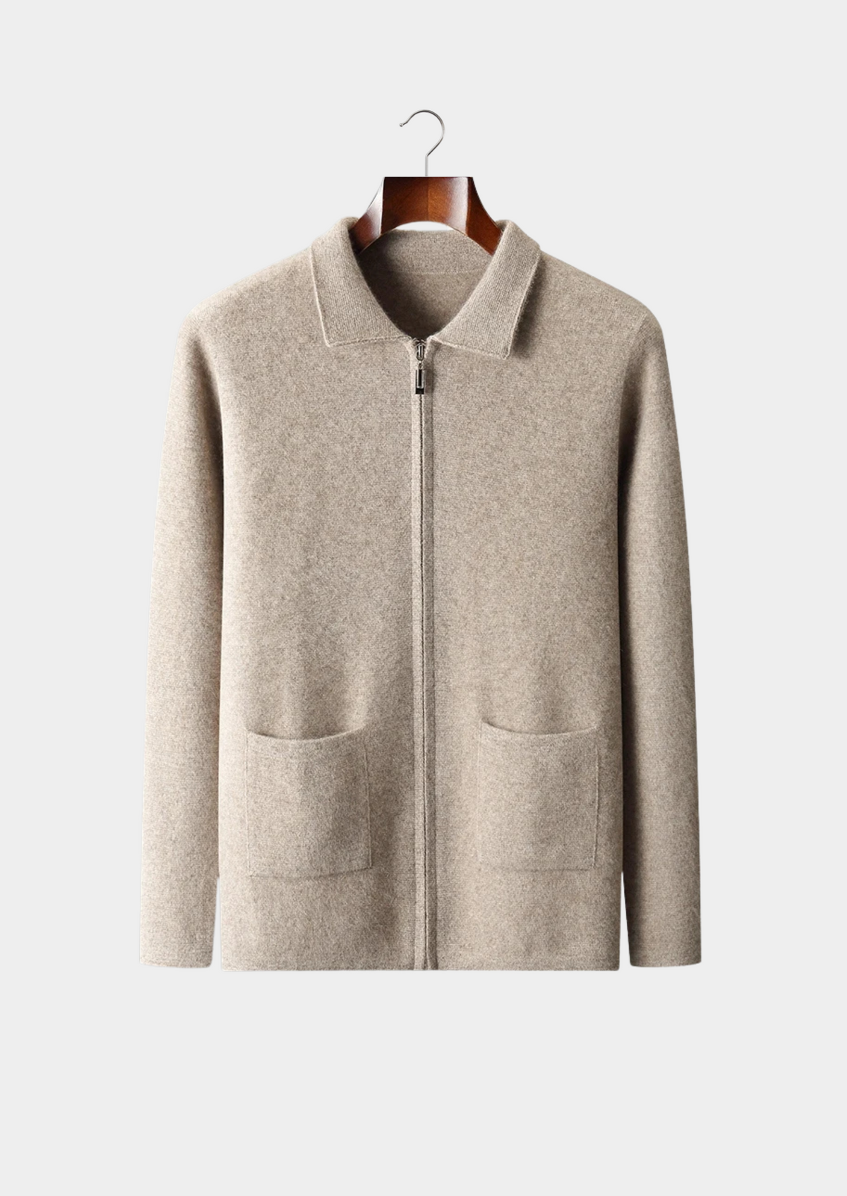 Premium Cashmere Zipper Cardigan | Apuro