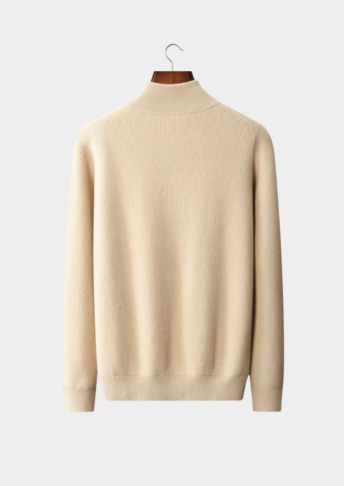 Pure Extra-Fine Merino Wool Ribbed Zip Cardigan | Apuro