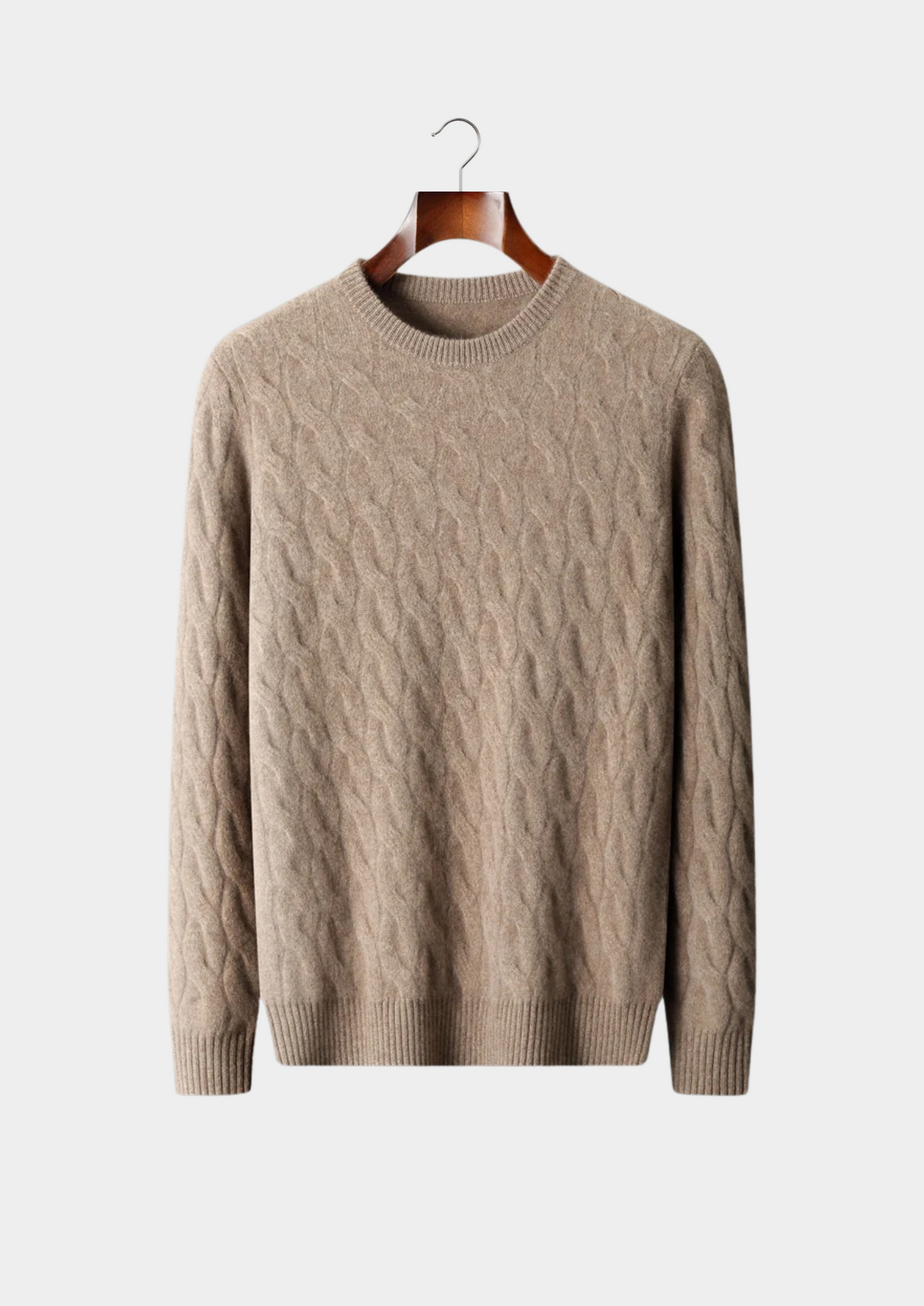 Premium Cashmere Cable Crewneck | Apuro