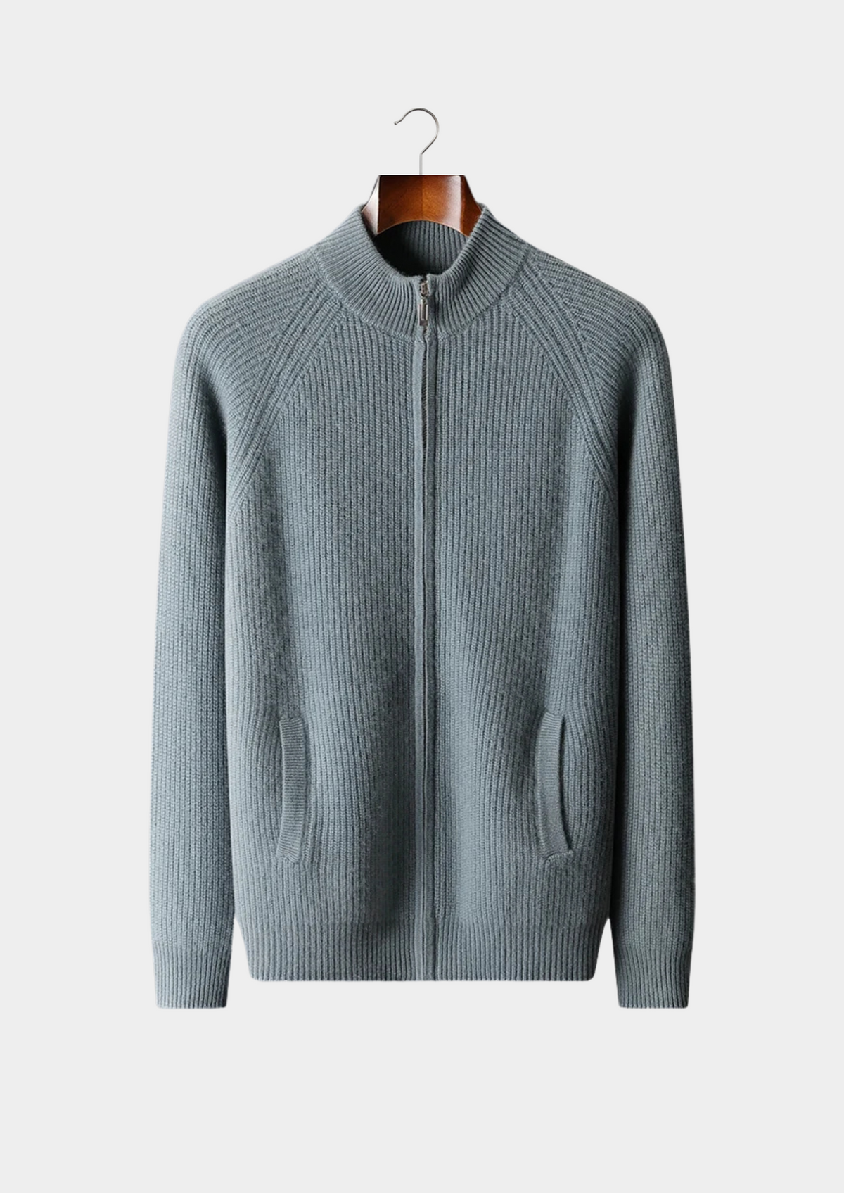 Premium Cashmere Ribbed Cardigan | Apuro