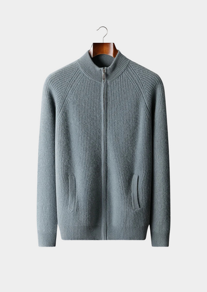 Premium Cashmere Ribbed Cardigan | Apuro