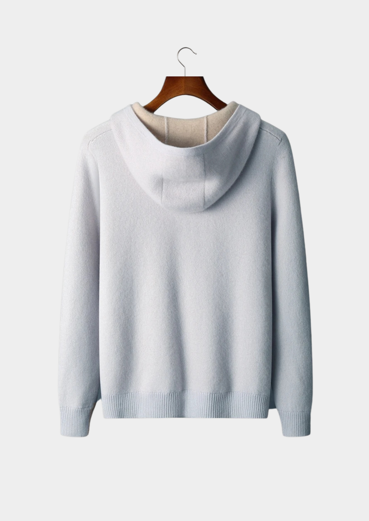 Premium Cashmere Two-Tone Zipper Hoodie | Apuro
