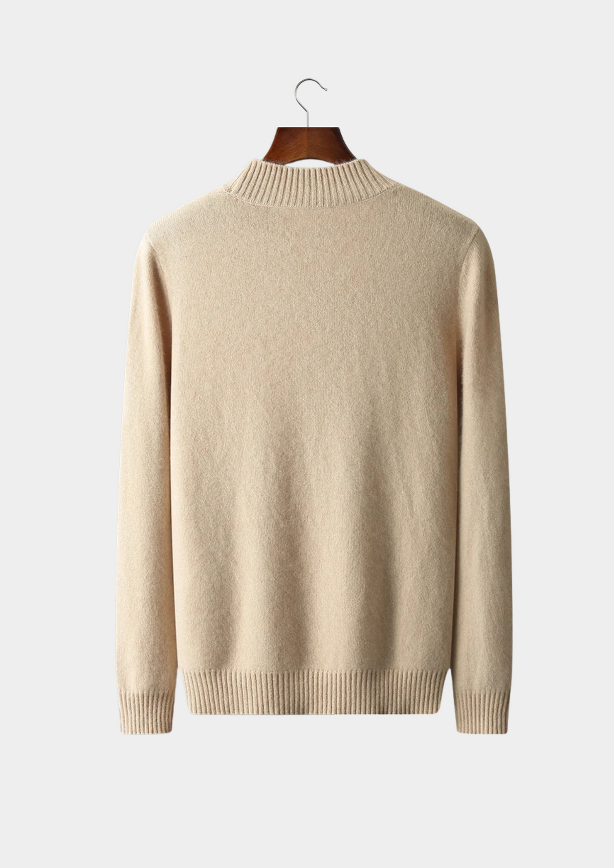 Pure Extra-Fine Merino Wool Jacquard Mockneck | Apuro