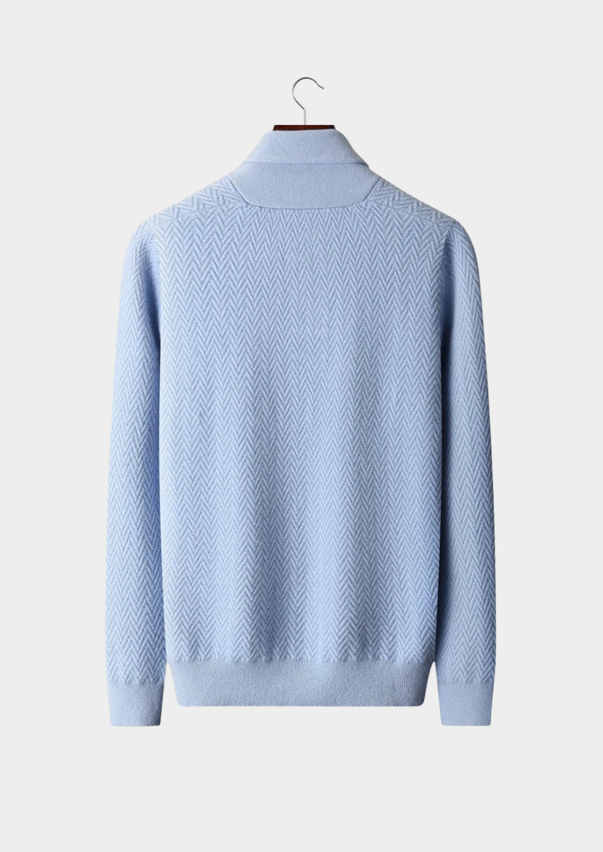 Premium Cashmere Zigzag Button Sweater | Apuro