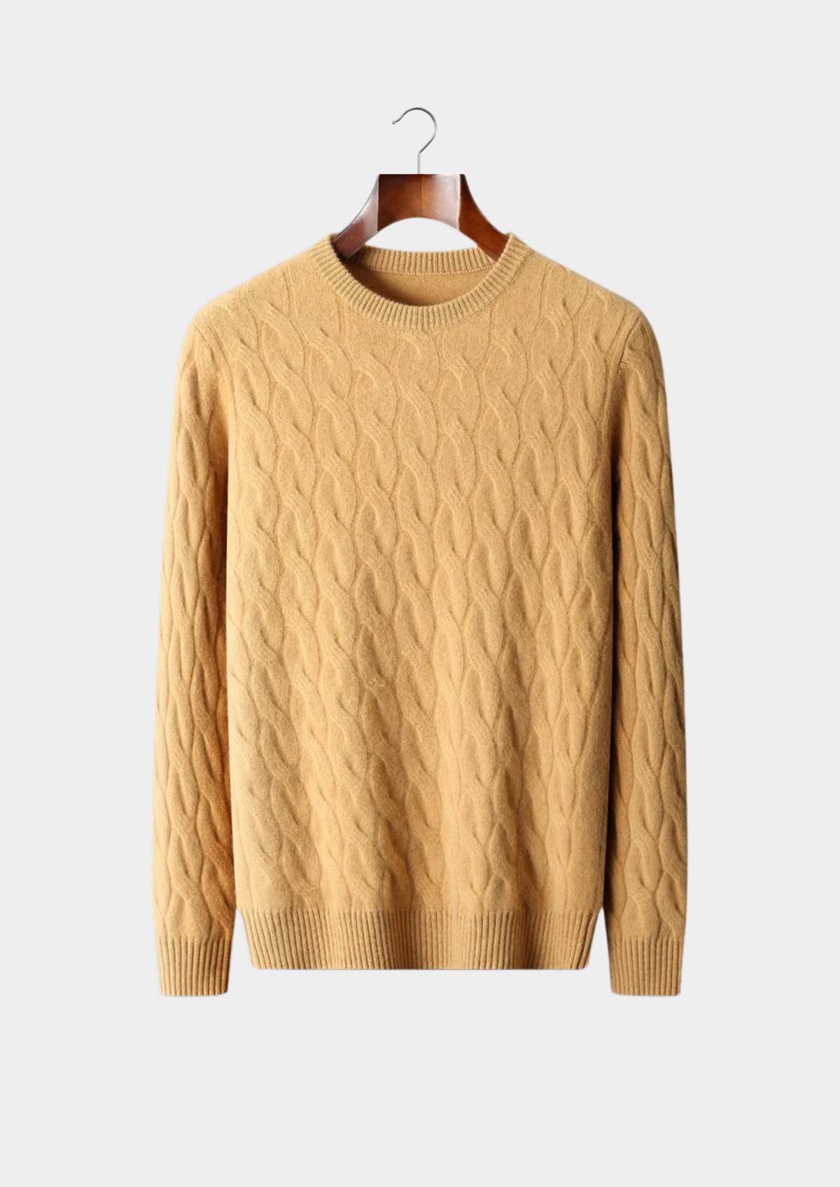 Premium Cashmere Cable Crewneck | Apuro