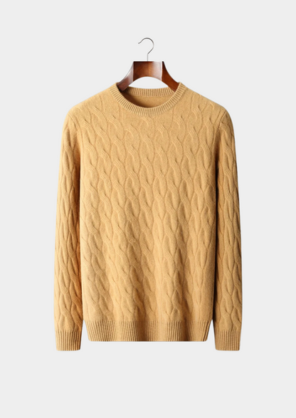 Premium Cashmere Cable Crewneck | Apuro